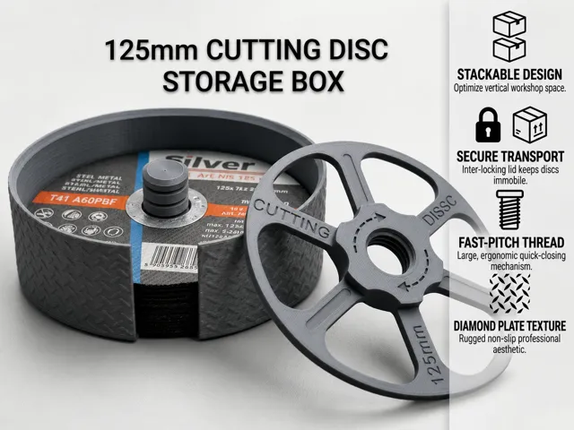 125mm (5 inch) Cutting Disc Storage Box / improved