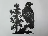 Silhouette d'aigle murale — photo 1