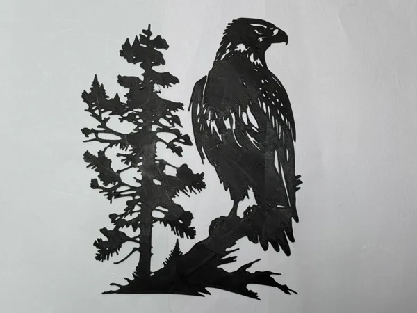 Silhouette d'aigle murale