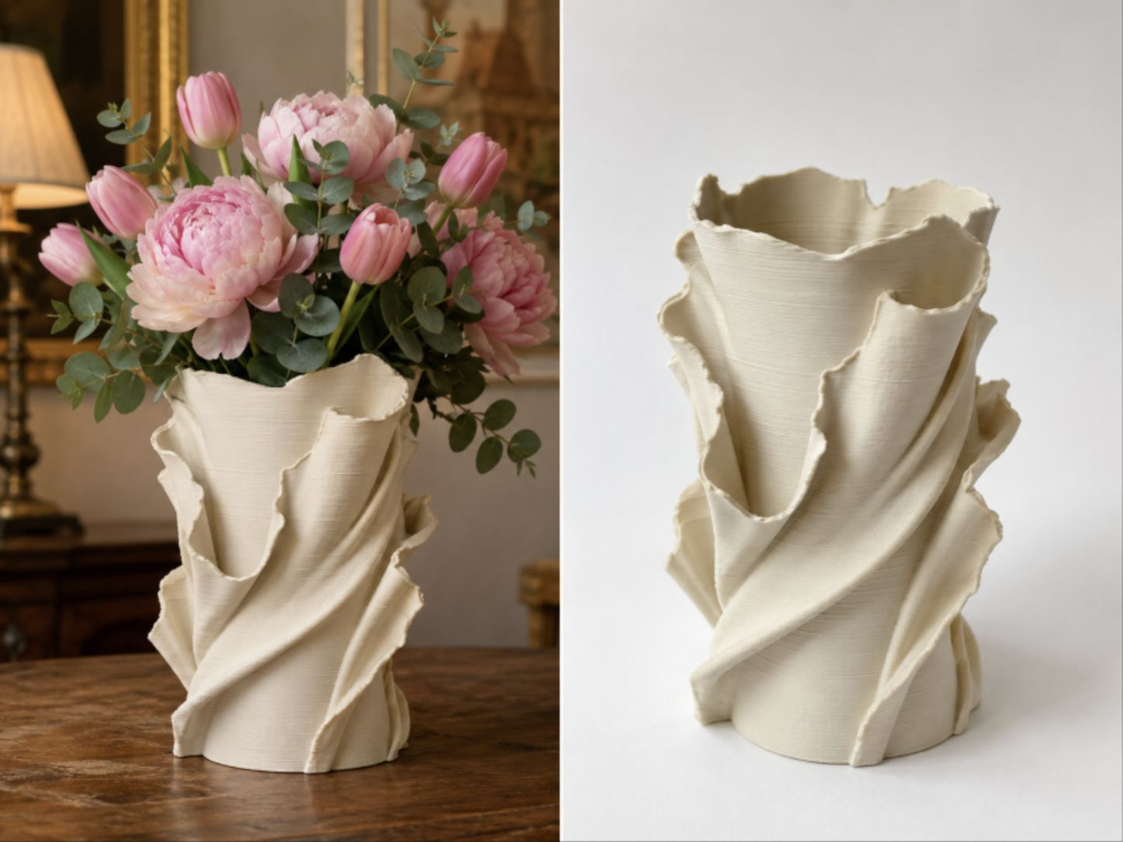 Ivory Petal Vase