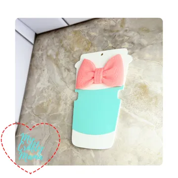 Accesorio para sujetar ligas de cabello: Coffee Cup Hair Tie Holder Key Chain — vista de referencia 5