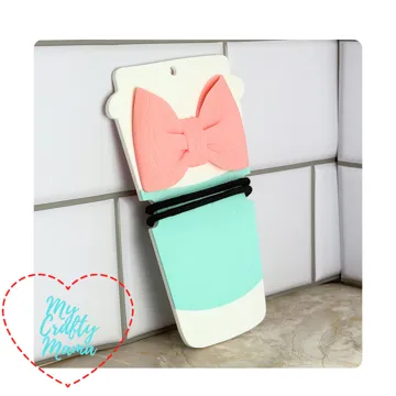 Accesorio para sujetar ligas de cabello: Coffee Cup Hair Tie Holder Key Chain — vista de referencia 4
