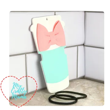 Accesorio para sujetar ligas de cabello: Coffee Cup Hair Tie Holder Key Chain — vista de referencia 3