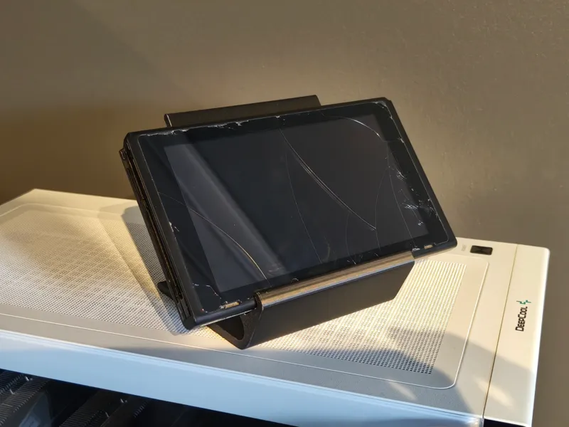 holder for nintendo switch with cable port