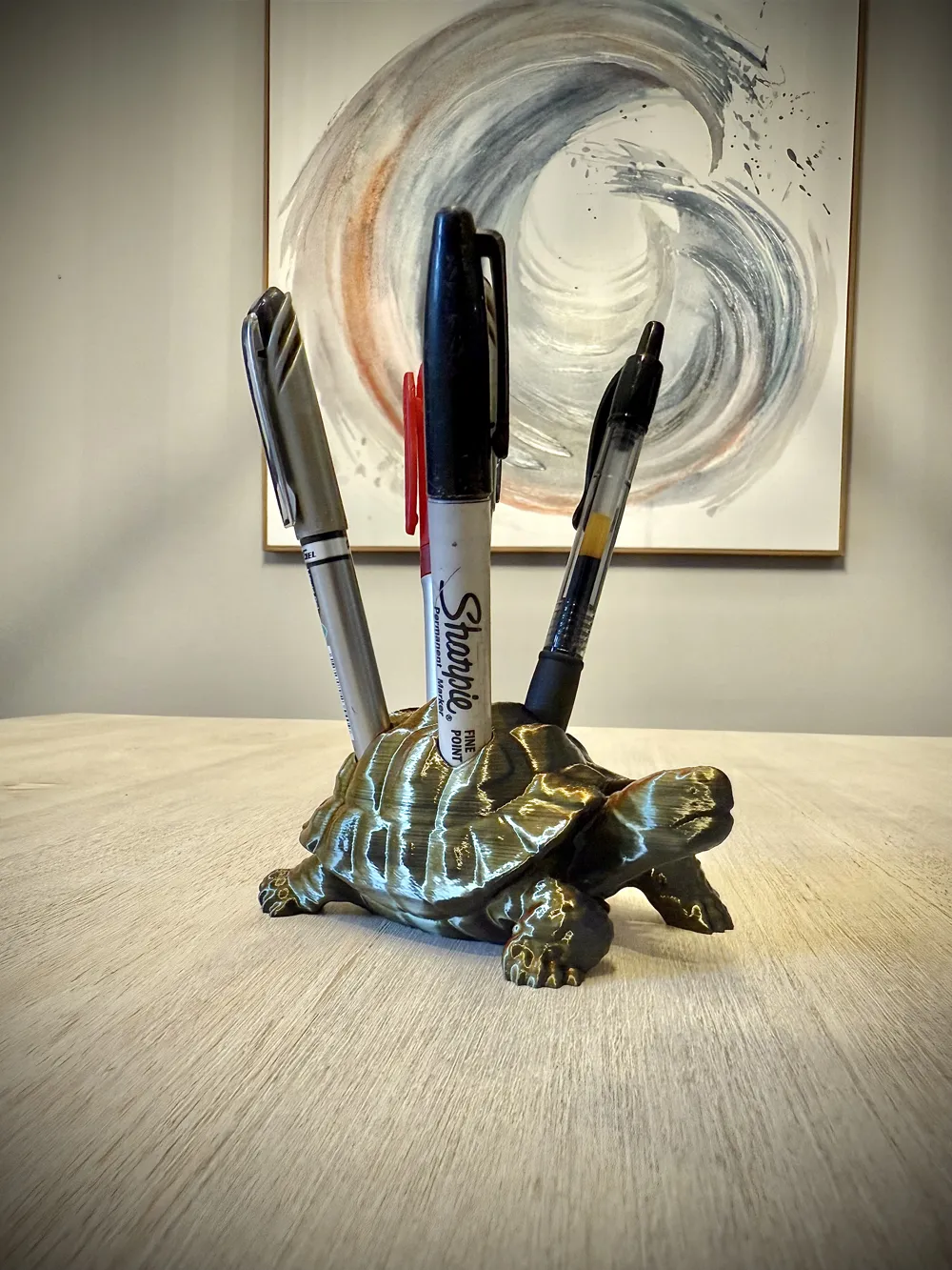 Turtle Pen Holder desk organizer! - Free 3D Print Model - MakerWorld