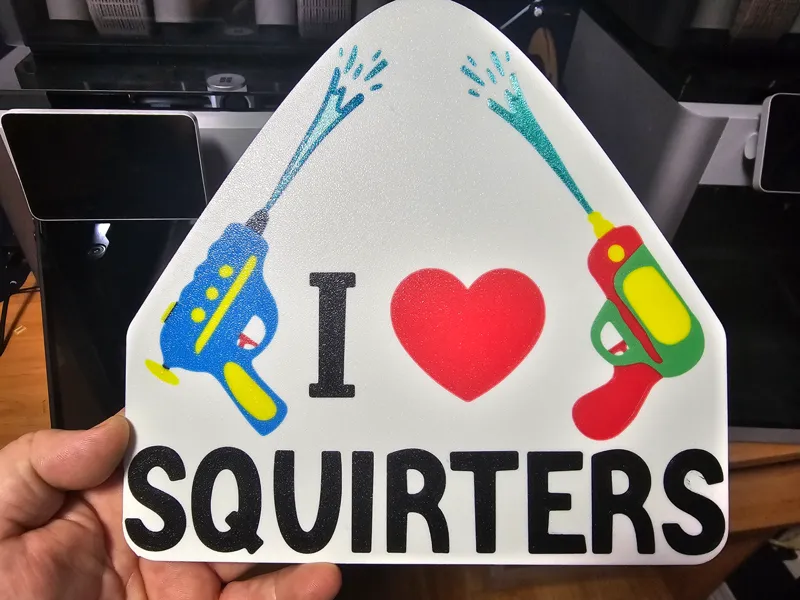 squirt gun sign