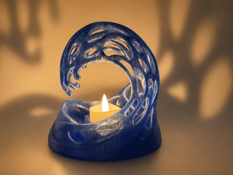 Ocean Wave Tealight Holder