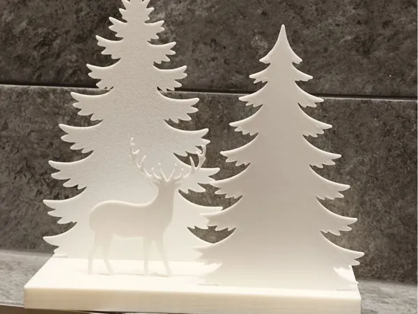 Veilleuse de Noël — cerf en forêt