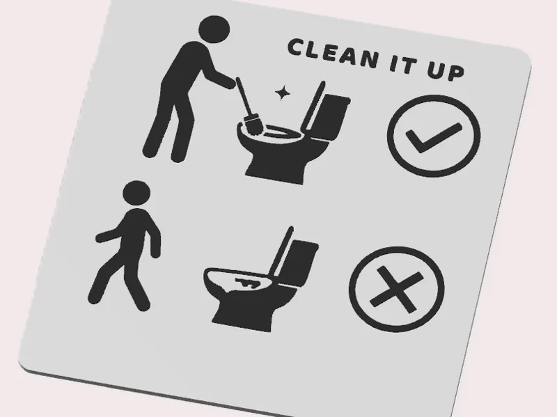 cleanliness of the toilet