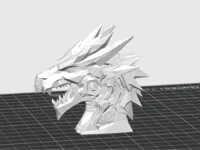 Tête de dragon mécanique low poly — photo 1
