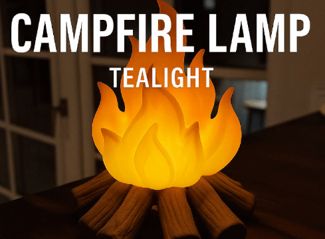 Campfire tealight lamp