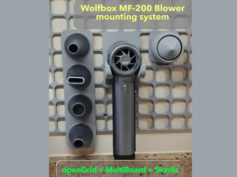 Caja o estuche: Wolfbox MF-200 Mount openGrid+MultiBoard+Skadis — referencia de MakerWorld