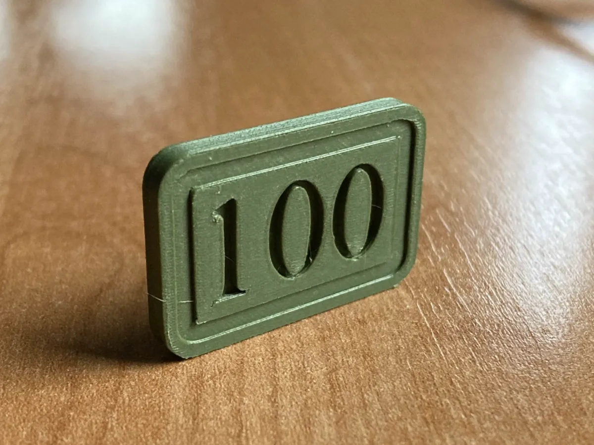 Boardgame token 100 - Free 3D Print Model - MakerWorld