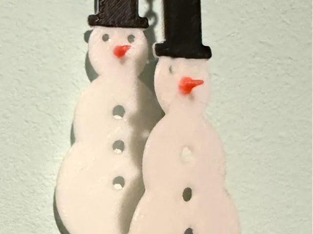 Snowman Earring pair