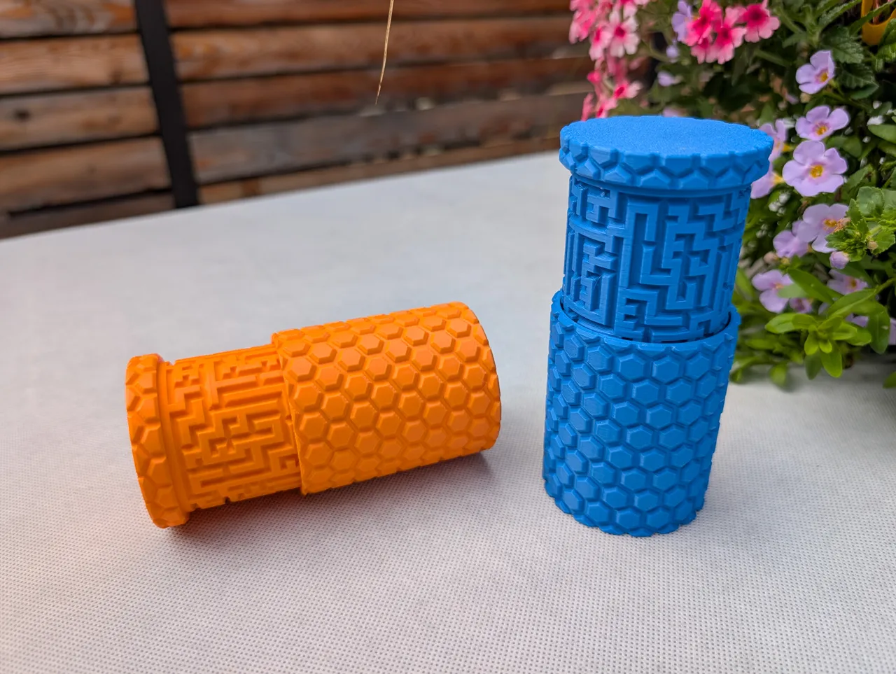 Maze Puzzle Box - Honeycomb design view 2