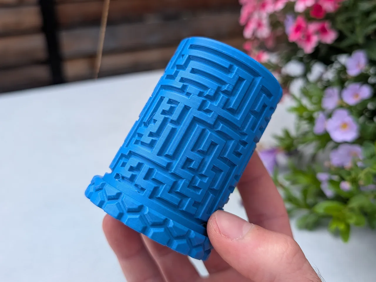 Maze Puzzle Box - Honeycomb design view 4