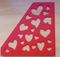 Wall with hearts pattern
