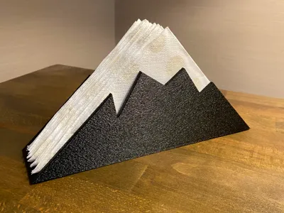 Napkin holder in modern mountain design