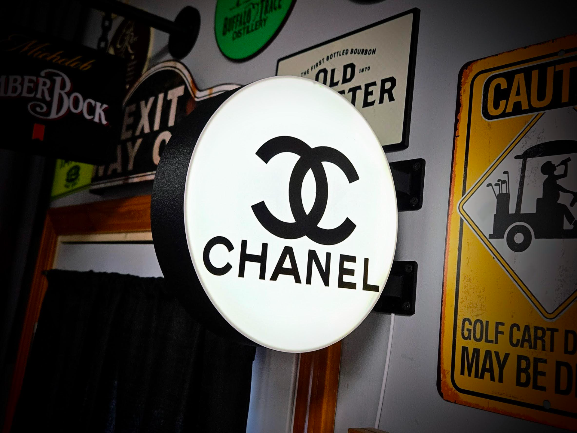 CHANEL ~ 2-Sided Storefront Boutique Wall Light