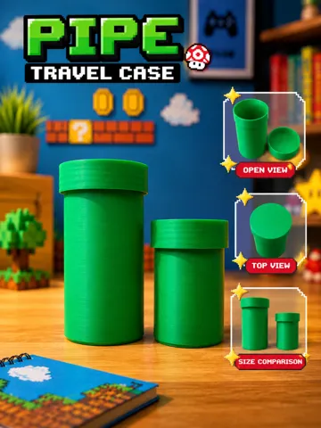 Caja o estuche: Mario Pipe Travel Case – Screw-Top — vista de referencia 2