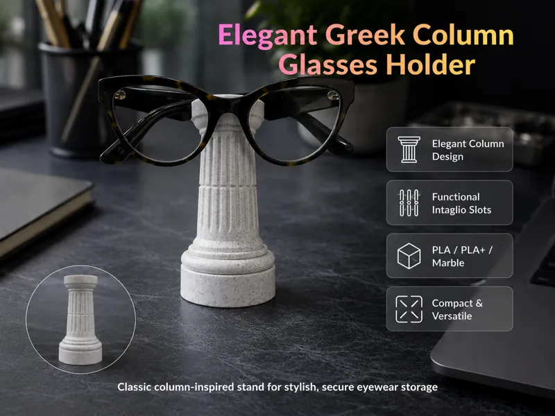 Elegant Greek Column Glasses Holder