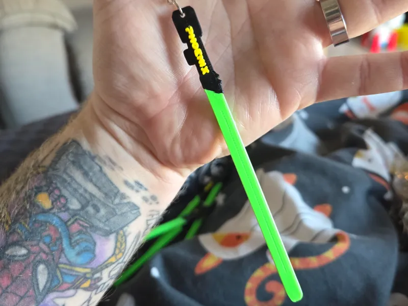 Lightsaber Custom Name Keyring