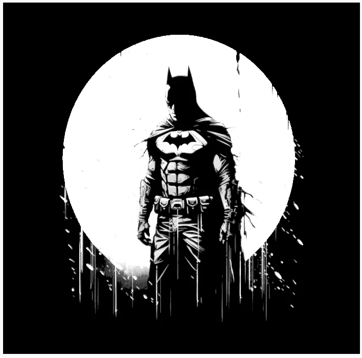 Batman Hueforge AI art, 3 colors
