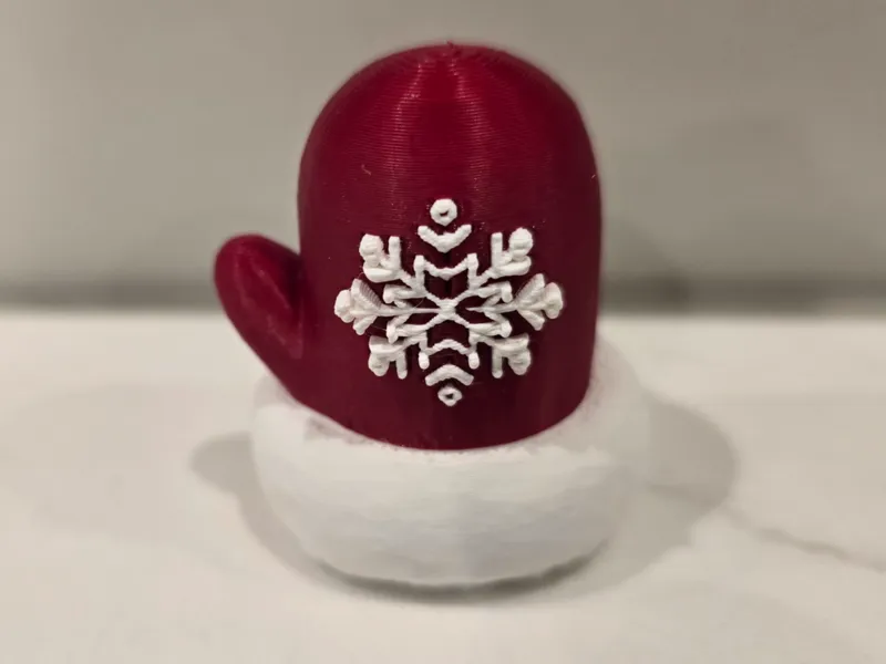 Adorable Mitten with Snowflake