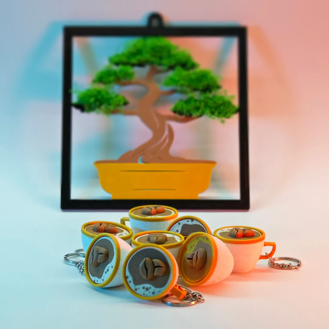 Coffee Cup Fidget Keychain view 4