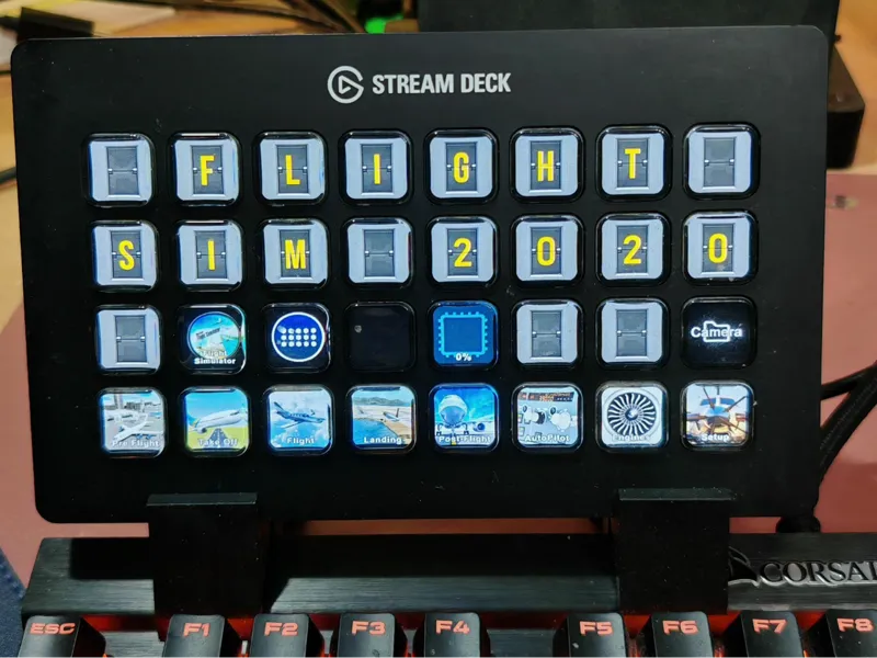 Stream Deck XL Stand for Corsair K70 Keyboard