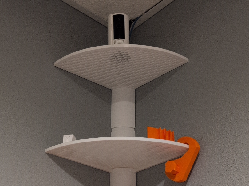 Corner Shelf With Wire Chase