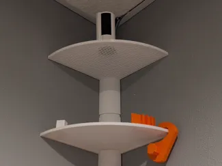 Corner Shelf With Wire Chase