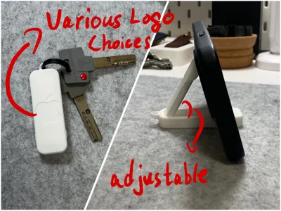 portable phone stand key ring(print in place)