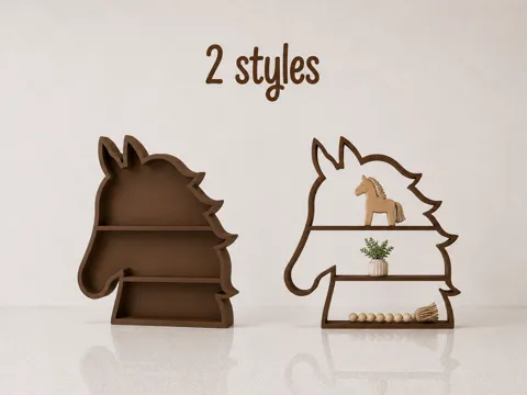 Estante o repisa: Horse Shelf | Horse Decor & Tabletop Display Shelf — referencia de MakerWorld