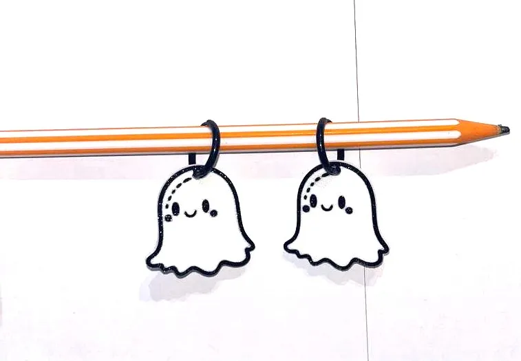Ghost earring view 2