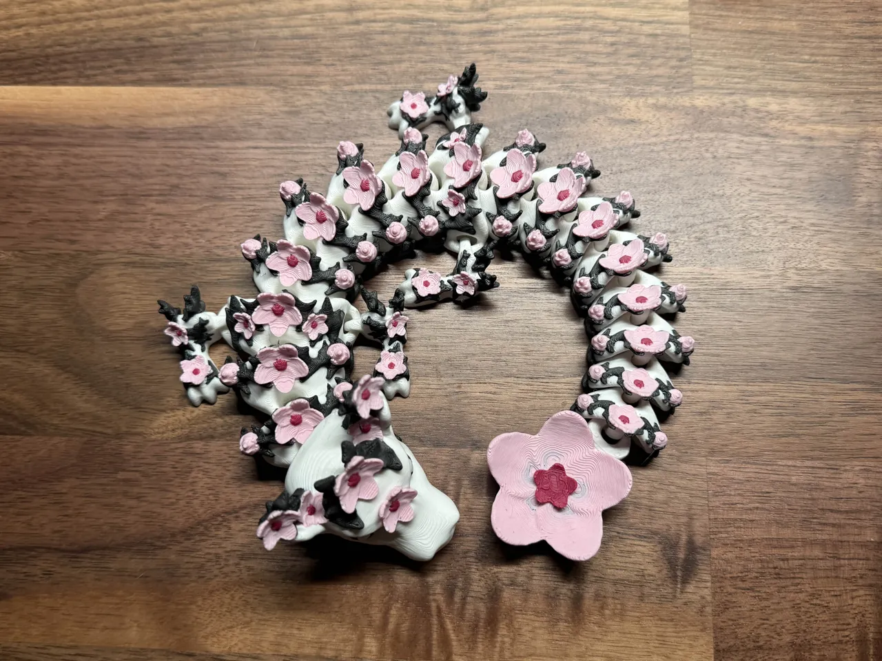 Blossom Articulated Dragon - By Vixvvo3D view 4