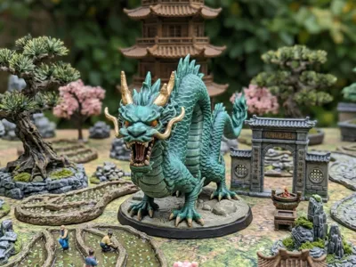 DnD Oriental Lung Dragon miniature