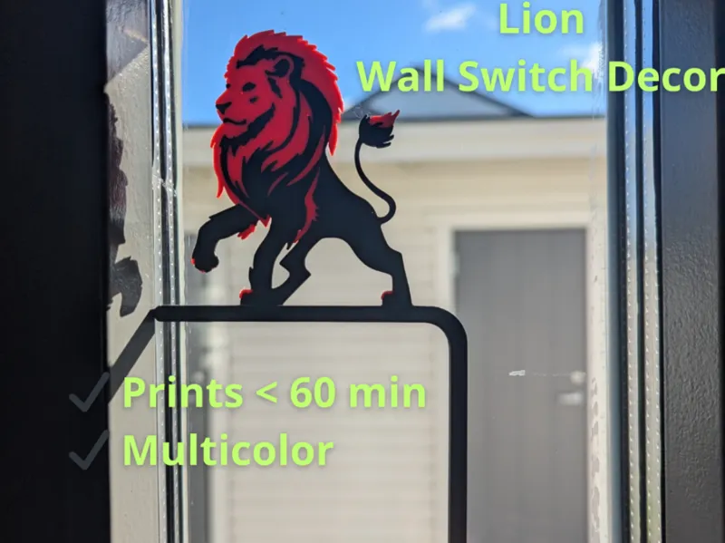 Lion Wall Switch Decoration