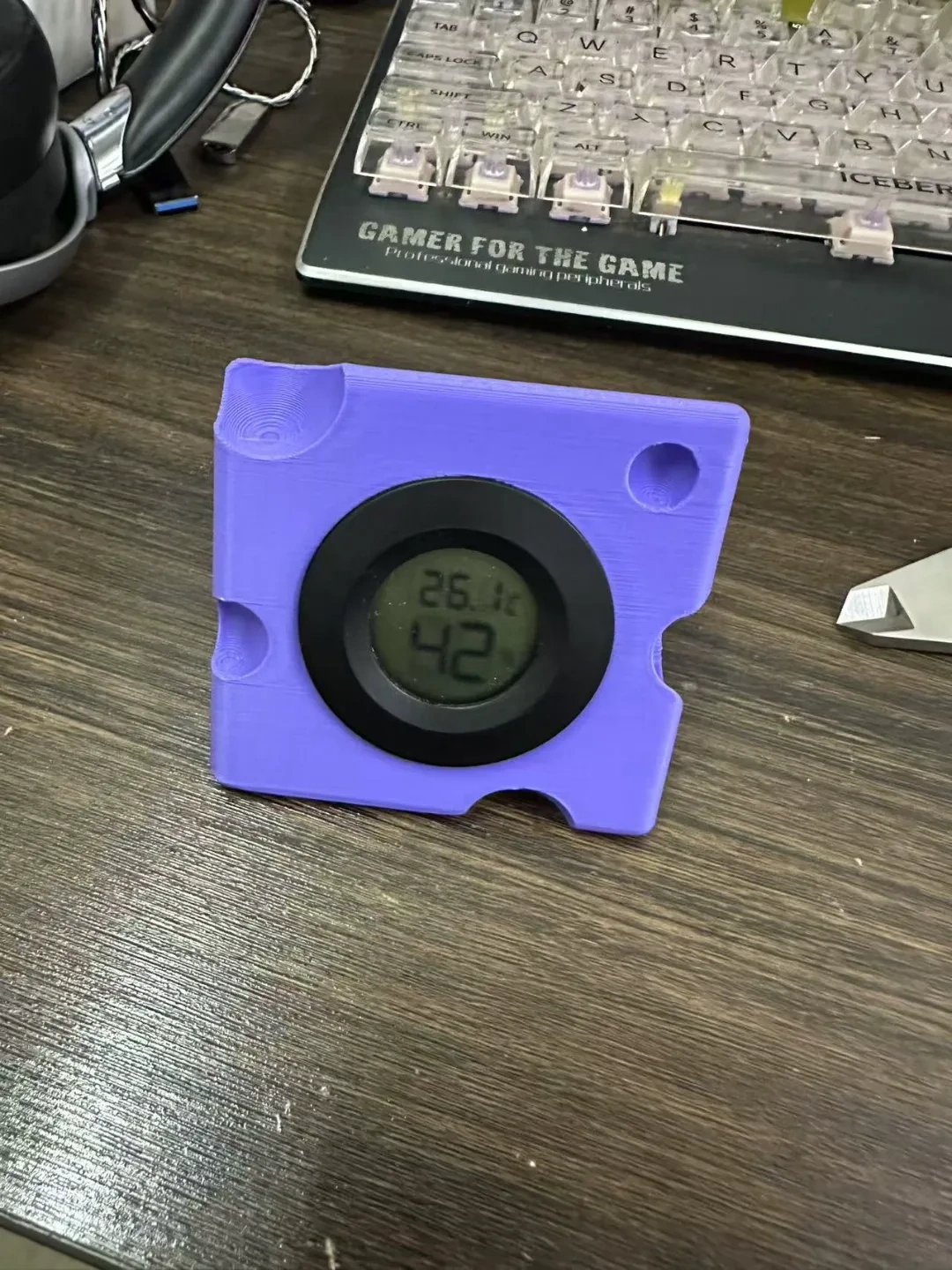 Miniatura 2 do modelo 3D 拓竹圆形温湿度计奶酪支架1