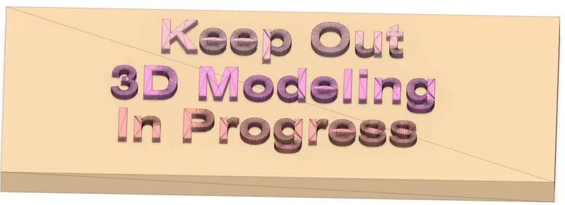 3D modeling sign