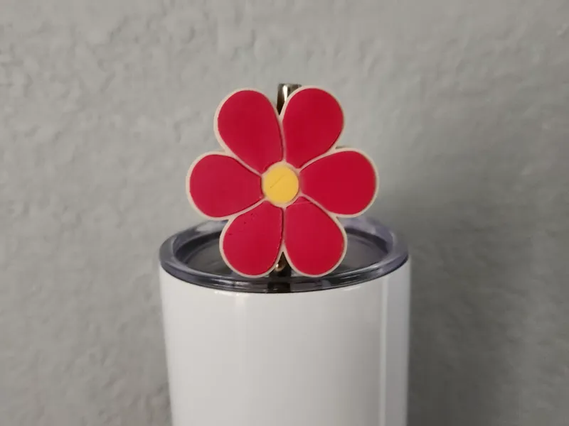 Flower Stanley Cup Straw Topper
