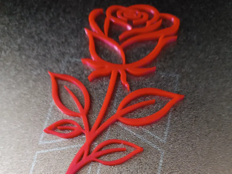Minimal Line Rose | Valentine Decor