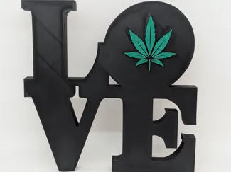 420 Marijuana Lovers Love Park Sign