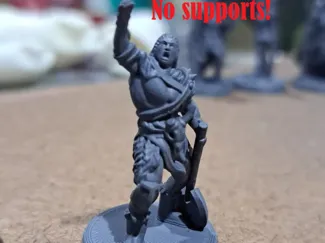 Barbarian Miniature - DnD - No Supports!