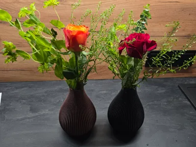 170mm ribbed vase