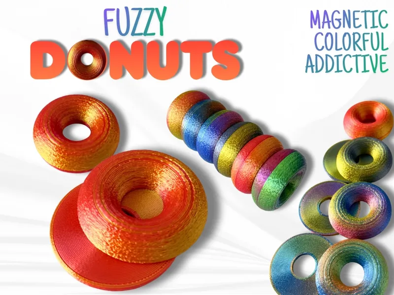 Fuzzy Donuts – Magnetic Fidgets