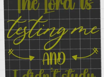 The Lord is testing me and I didnt study - sign
