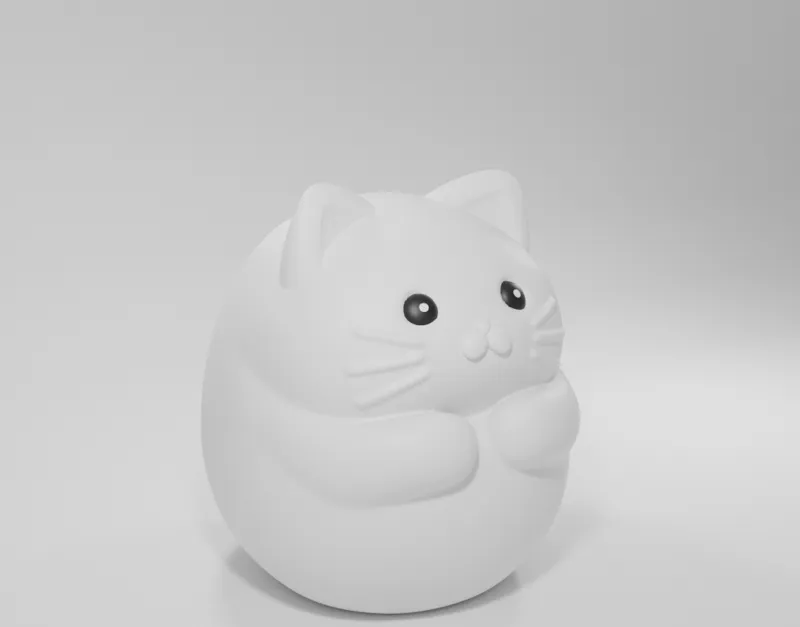cute cat without support