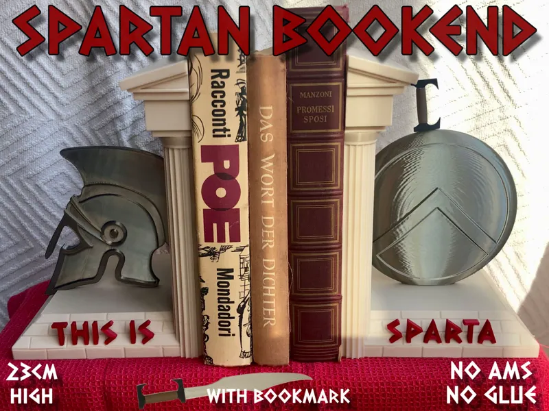 Spartan Bookends with bookmark (Fermalibro Sparta)