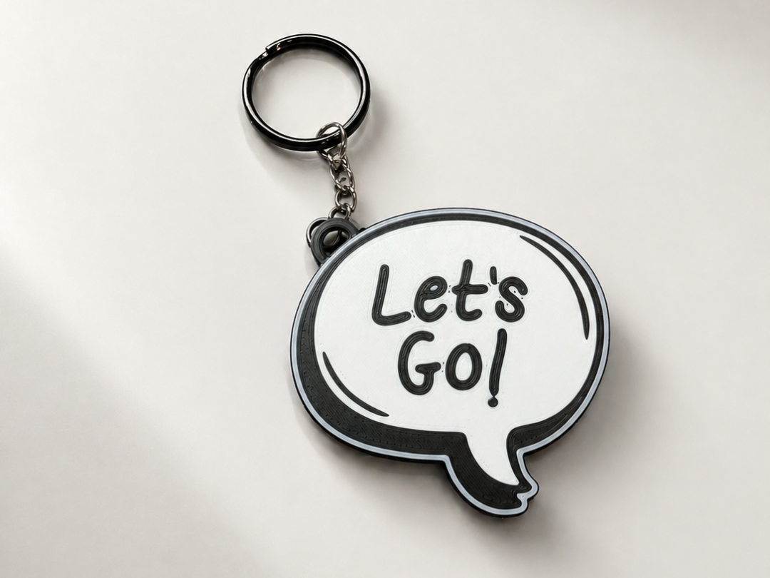 “Let’s Go!” keychain